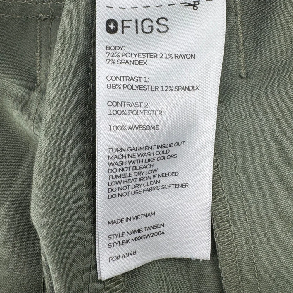 FIGS Tansen Jogger Scrub Pants Mens XL Olive Green Technical MXXSW2004 Joggers